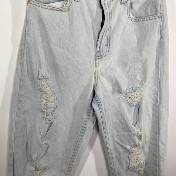 Wild Fable Highest Rise Light Wash Blue Denim Mom Jeans Women's Size 8 - Picture 5 of 11